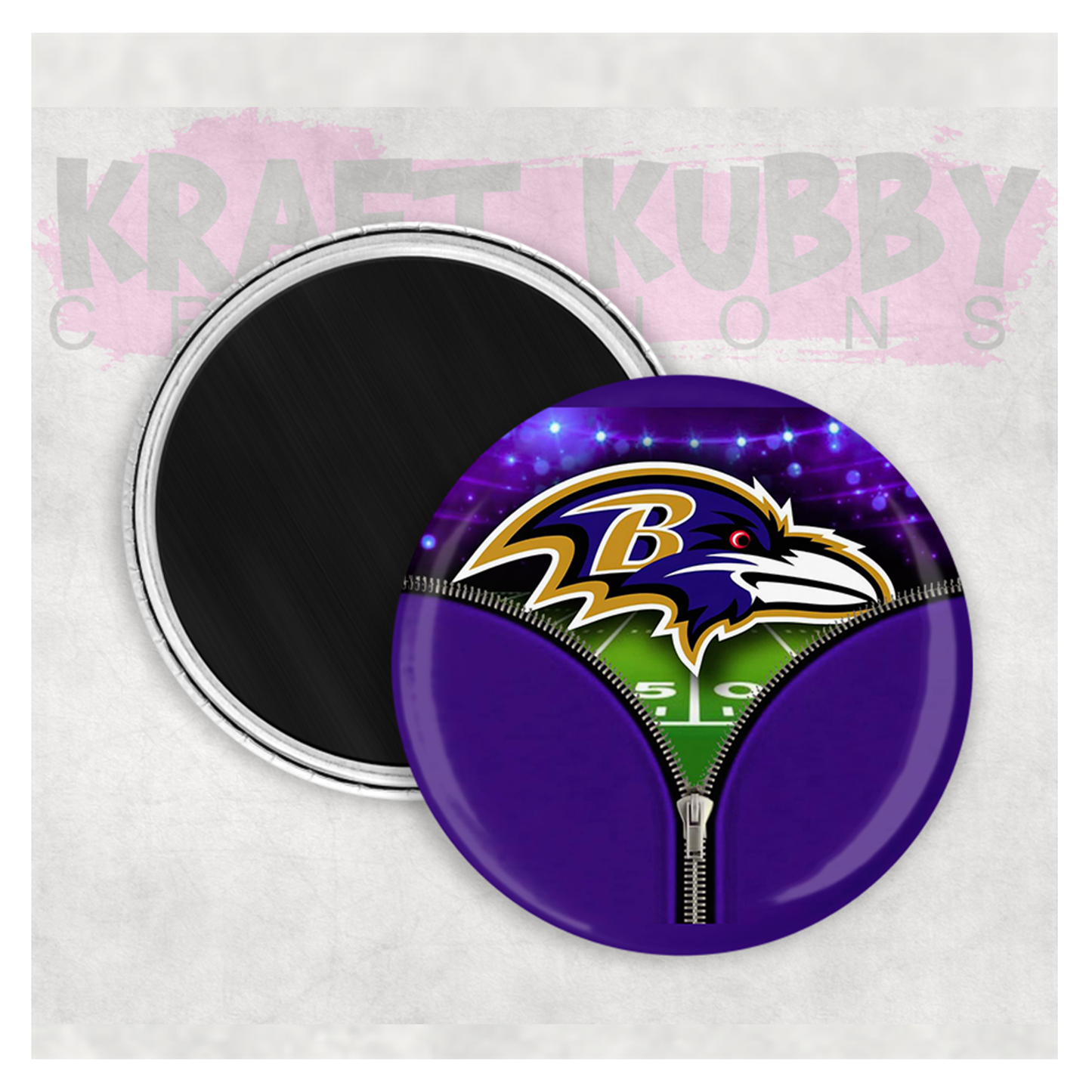 Magnets - Round Magnets - 2.25 inch - Ravens
