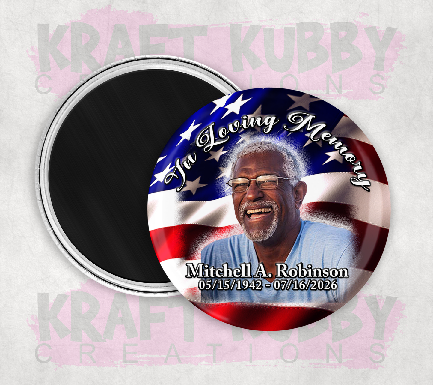 Memorial/Funeral Magnets - (1) Single Magnets
