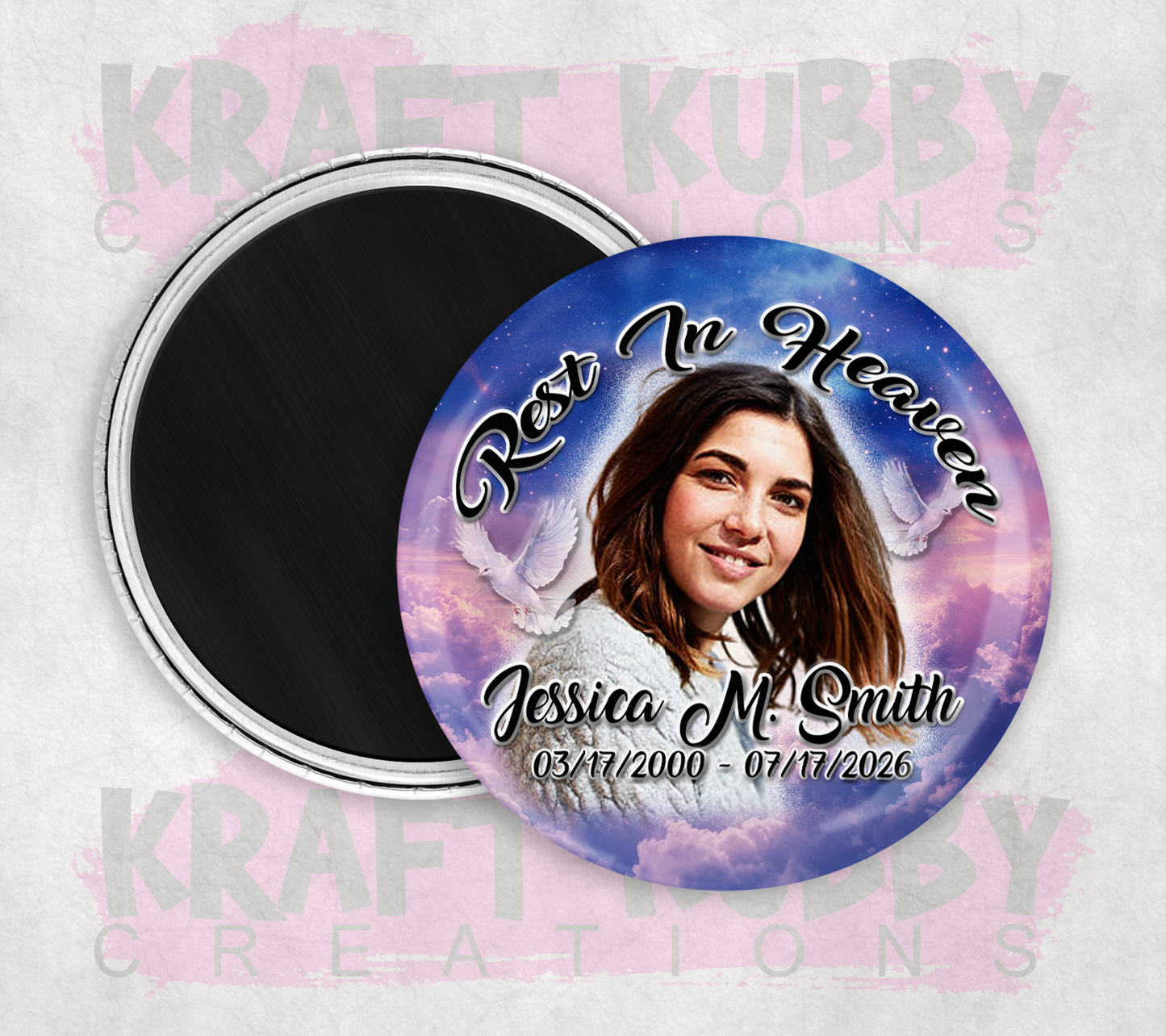 Memorial/Funeral Magnets - (1) Single Magnets