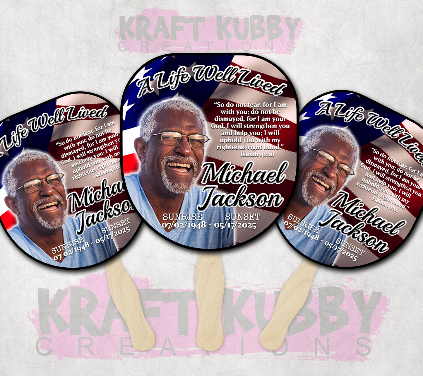 Fans - Memorial/Funeral Fans - 5 Fan Bundle
