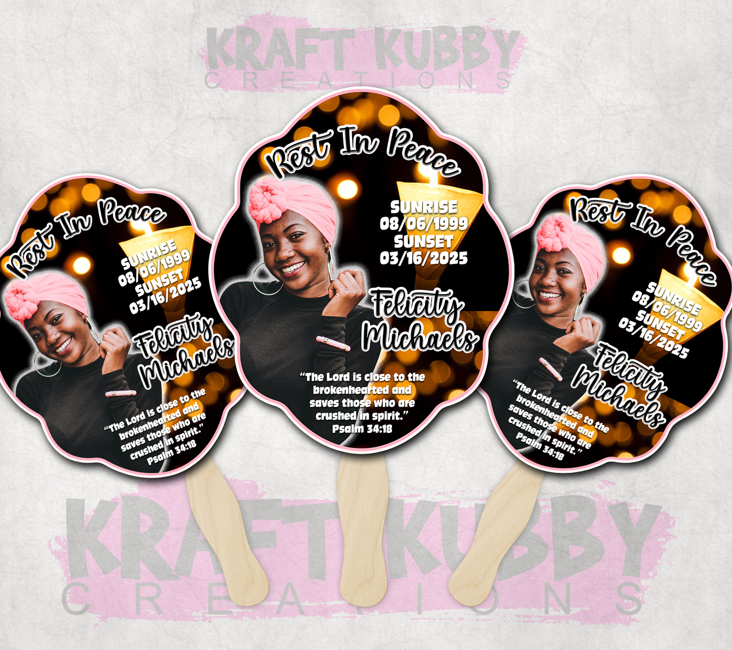 Fans - Memorial/Funeral Fans - 5 Fan Bundle