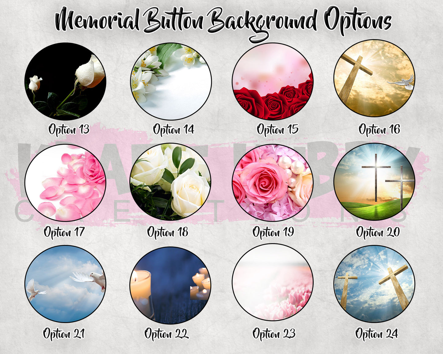 Memorial Funeral Buttons - Custom Funeral Buttons (10 Pack)