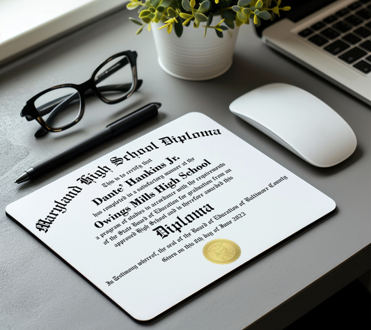 Mousepad - High School Diploma - Custom - Graduation