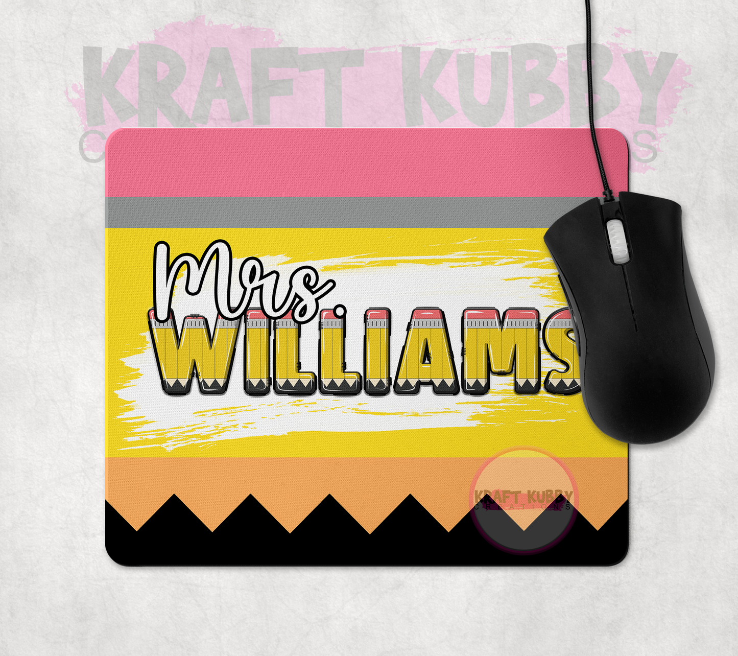 Mousepad - Teacher's Appreciation - Pencil - Personalized