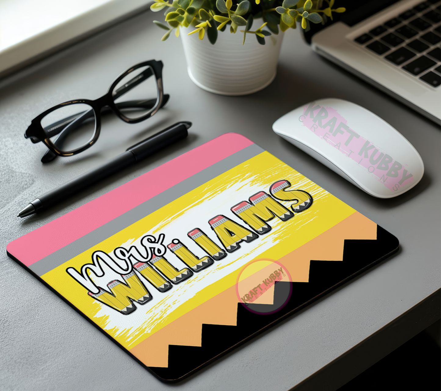 Mousepad - Teacher's Appreciation - Pencil - Personalized