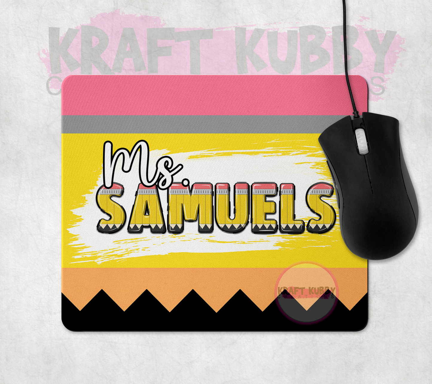 Mousepad - Teacher's Appreciation - Pencil - Personalized