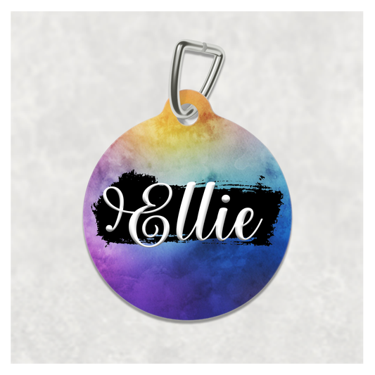 Pet Tag - Personalized Pet ID Tag - Round Tag - Ellie