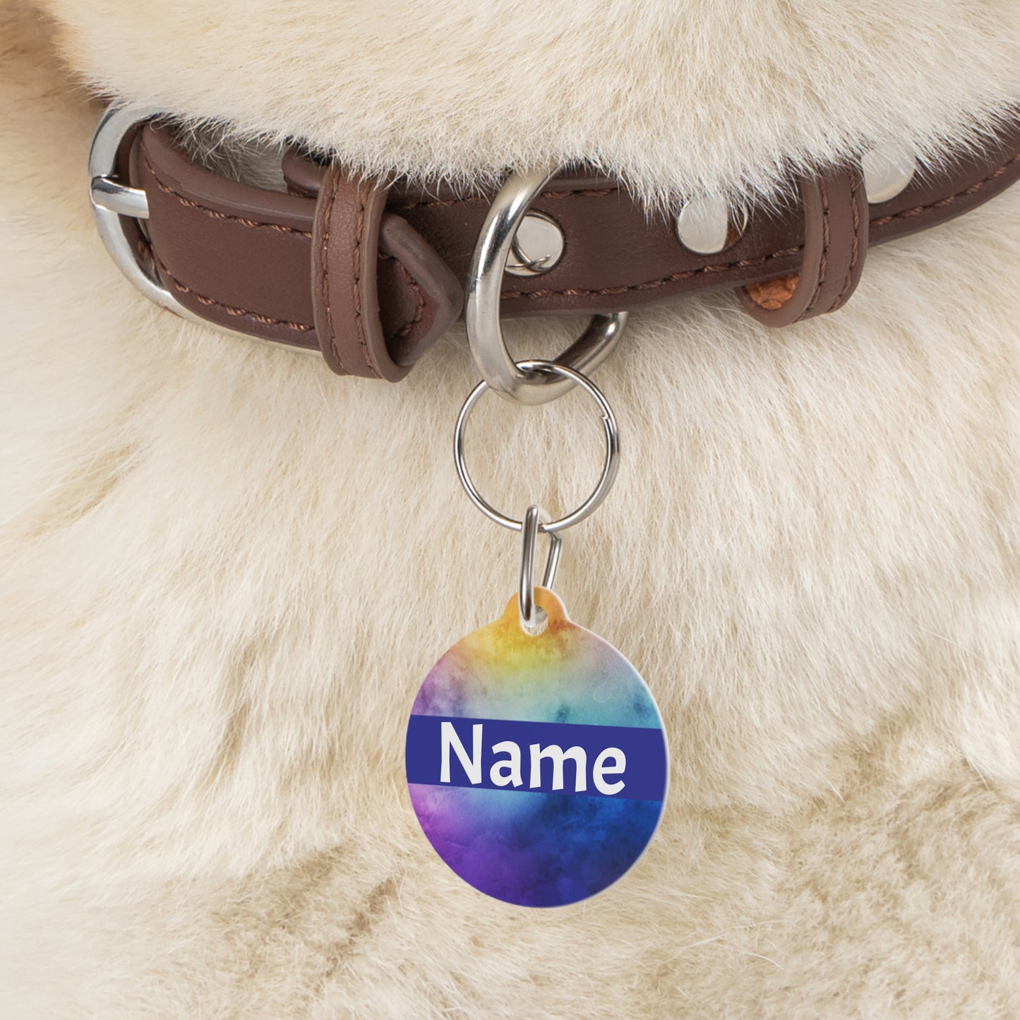 Pet Tag - Personalized Pet ID Tag - Round Tag - Ellie