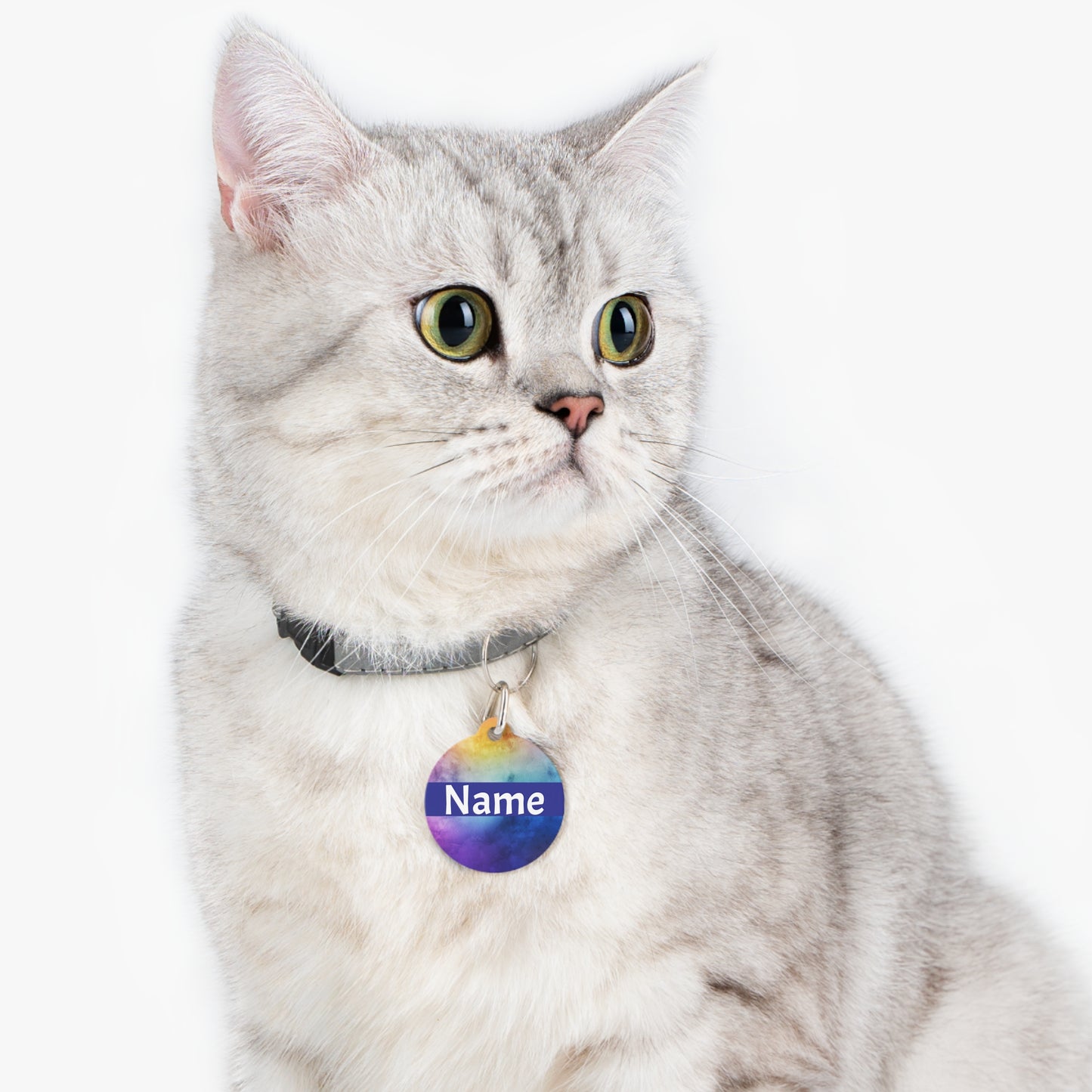 Pet Tag - Personalized Pet ID Tag - Round Tag - Ellie