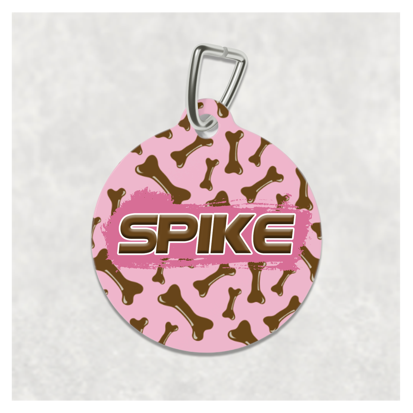 Pet Tag - Personalized Pet ID Tag - Round Tag - Spike
