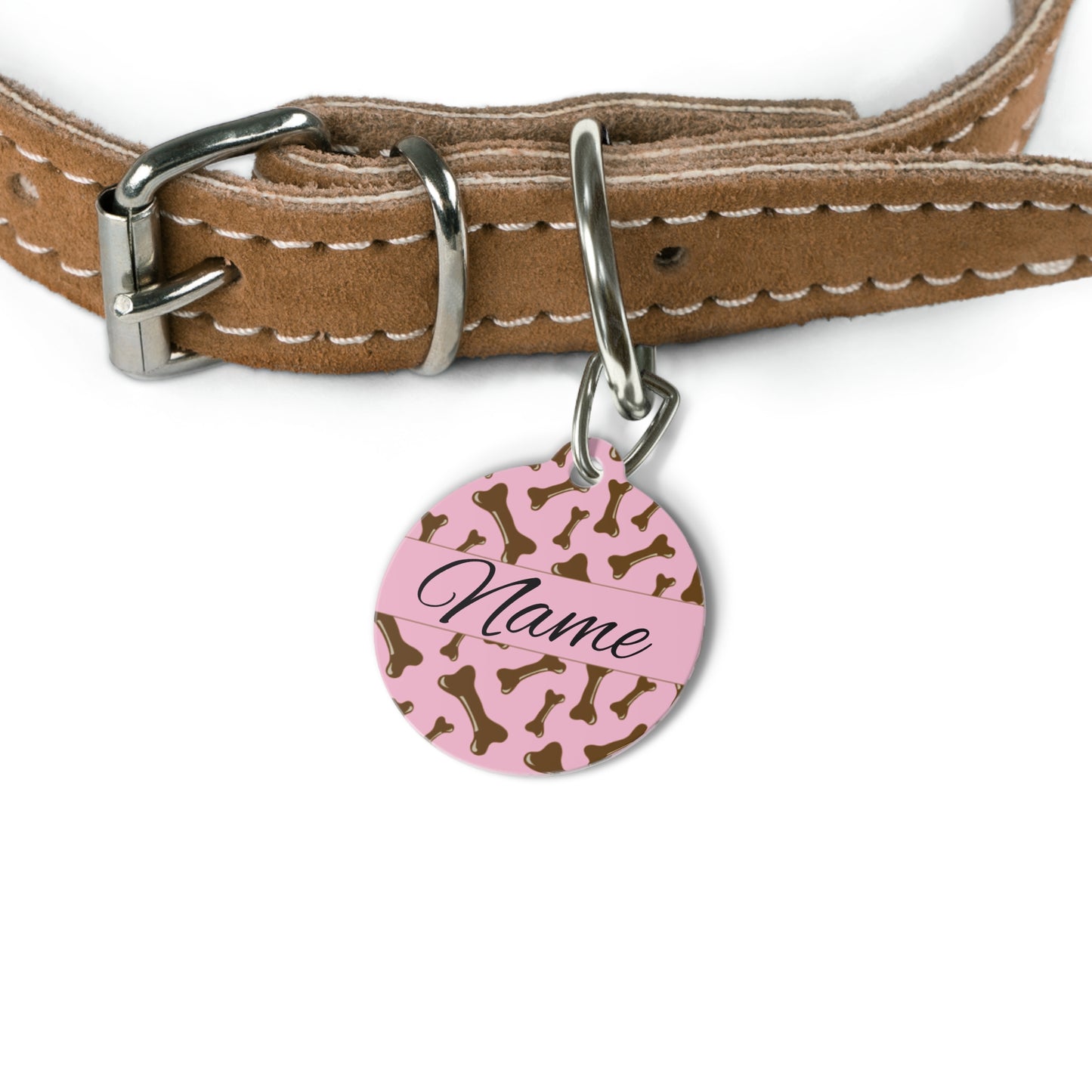 Pet Tag - Personalized Pet ID Tag - Round Tag - Spike