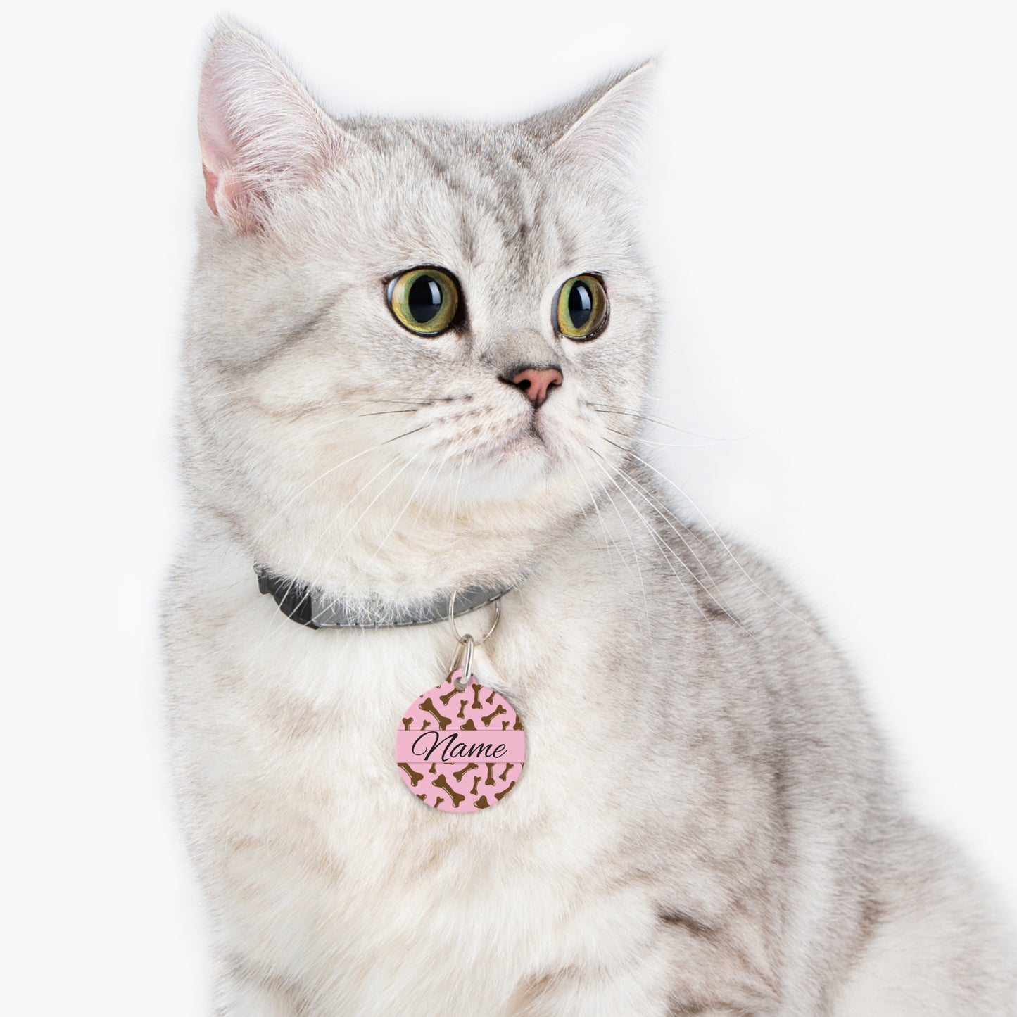 Pet Tag - Personalized Pet ID Tag - Round Tag - Spike
