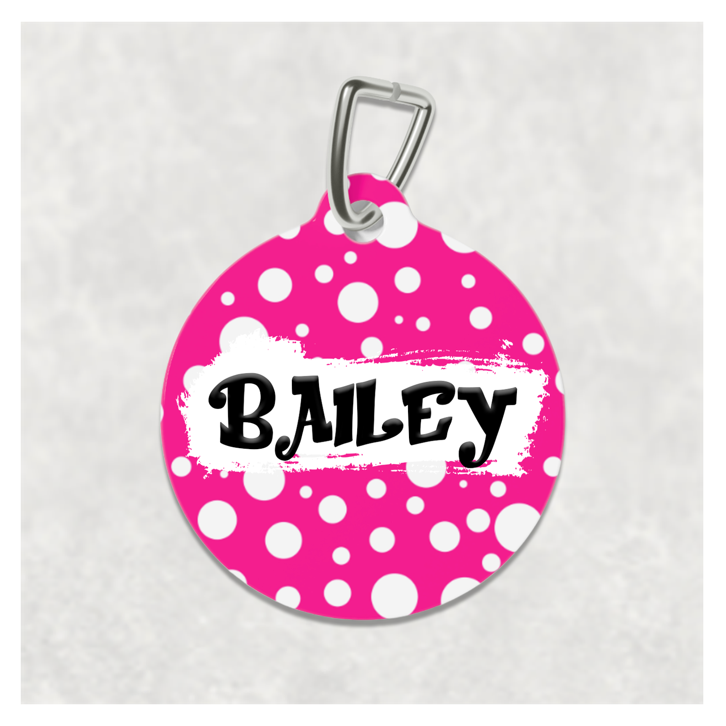 Pet Tag - Personalized Pet ID Tag - Round Tag - Bailey