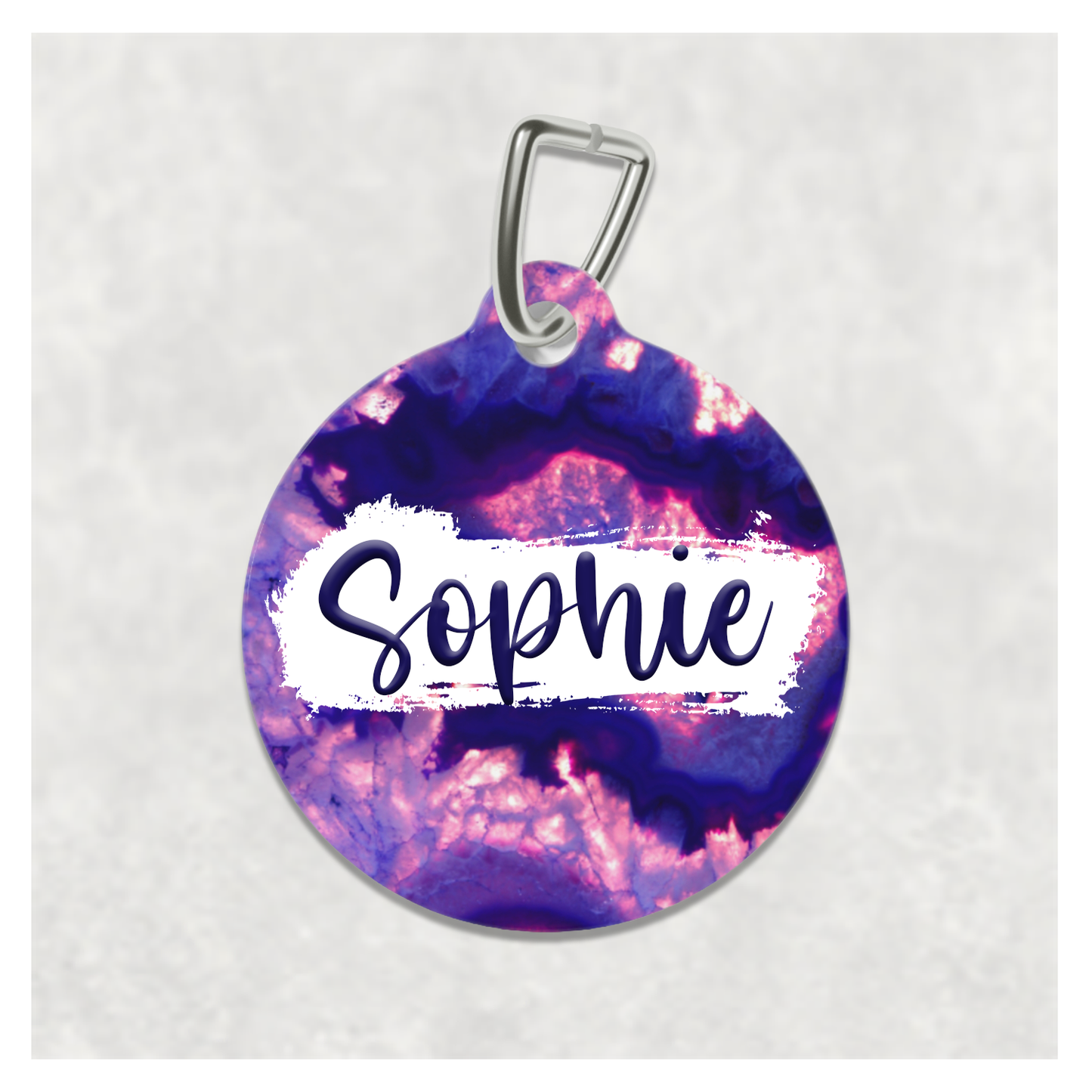 Pet Tag - Personalized Pet ID Tag - Round Tag - Sophie