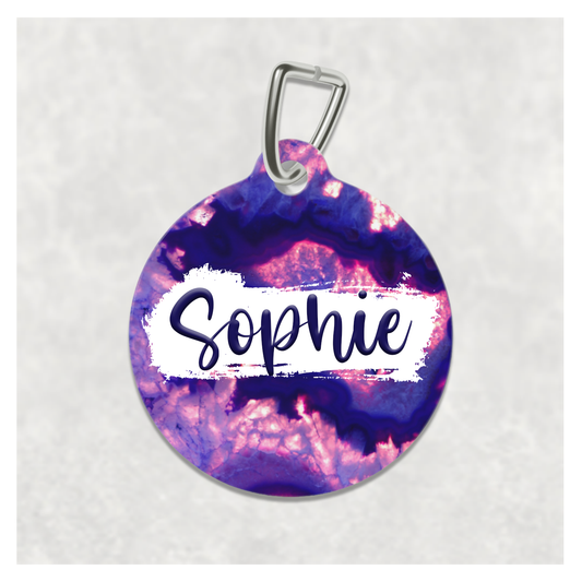 Pet Tag - Personalized Pet ID Tag - Round Tag - Sophie