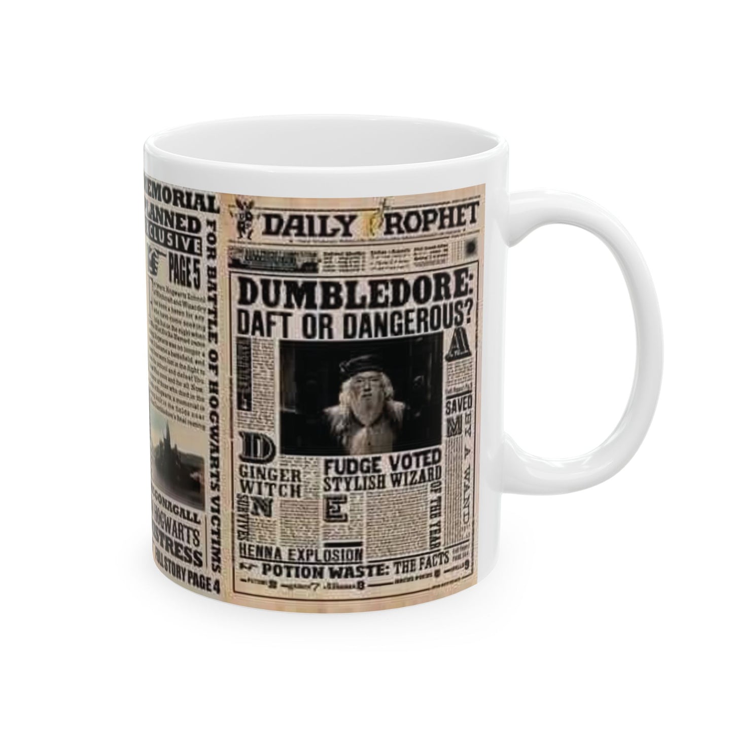 Mug - 11 oz or 15 oz | Sublimation | Harry Potter Newspaper