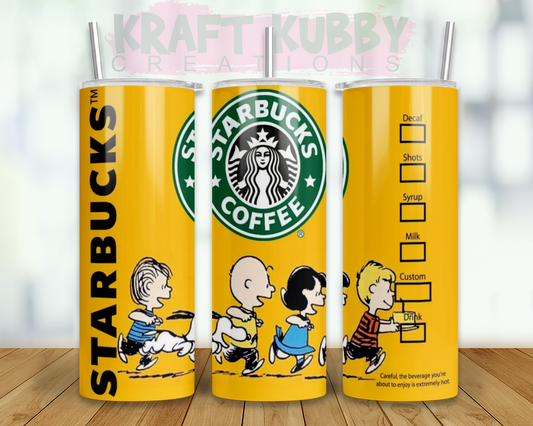 Tumbler - 20 oz - Sublimation - Starbucks - Snoopy