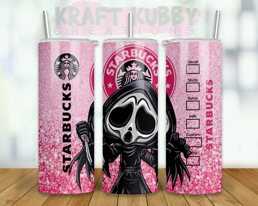 Tumbler - 20 oz - Sublimation - Starbucks - Halloween Characters