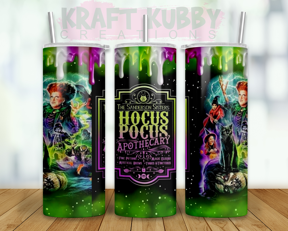 Tumbler - 20 oz - Sublimation - Halloween -Starbucks - Hocus Pocus