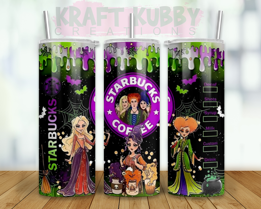 Tumbler - 20 oz - Sublimation - Halloween -Starbucks - Hocus Pocus