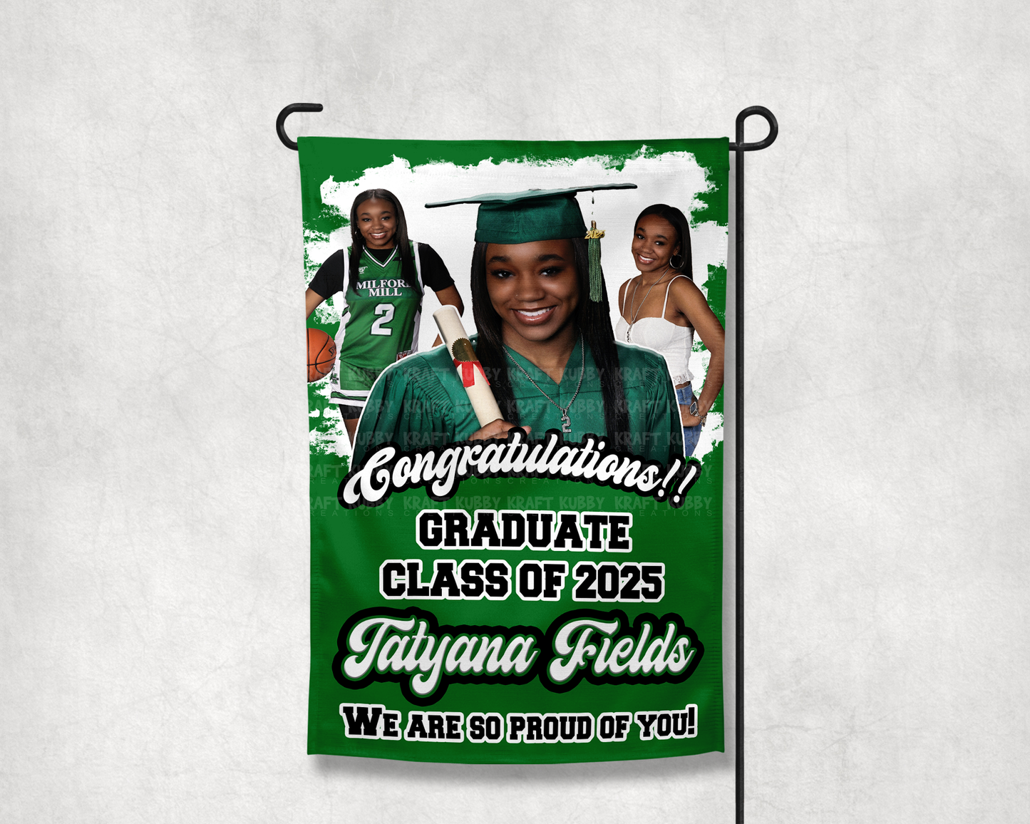 Graduation Garden Flag - Graduation Accessories - Custom Yard Flag