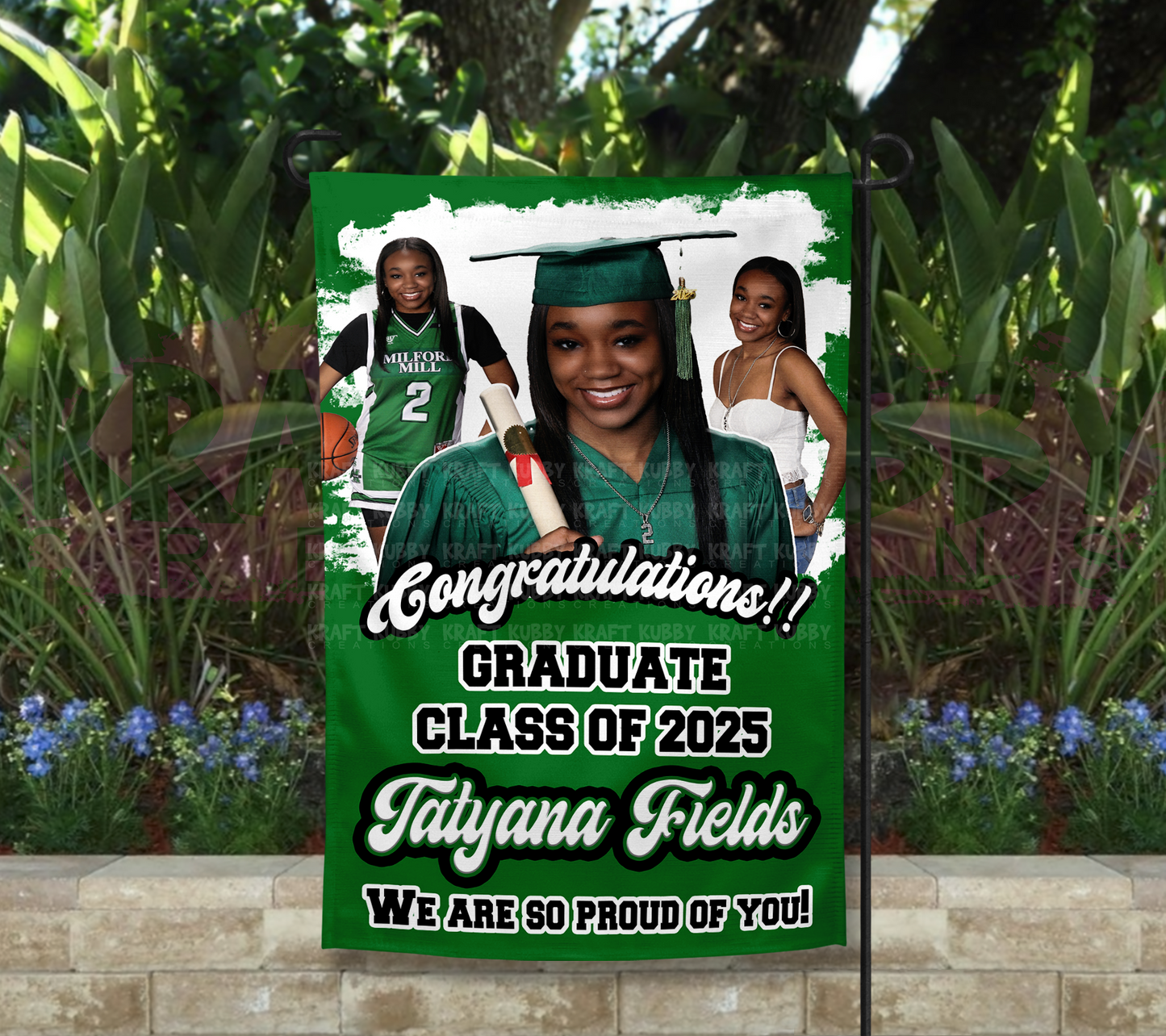 Graduation Garden Flag - Graduation Accessories - Custom Yard Flag