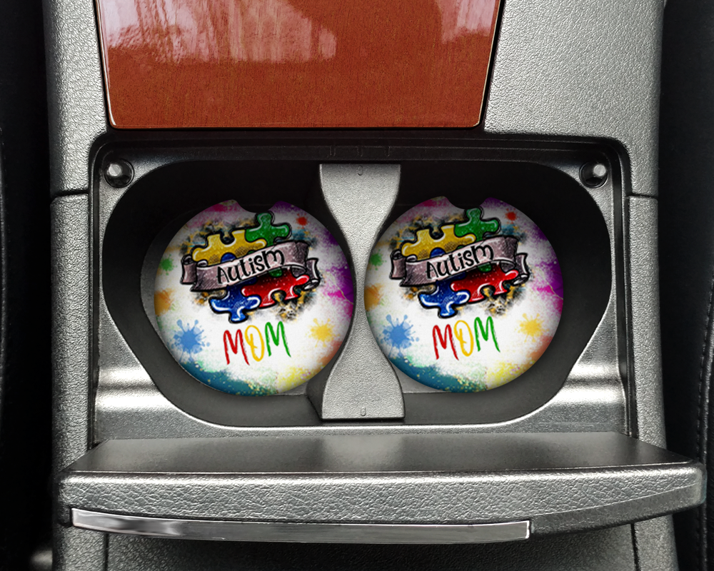 Car Coaster - Neoprene Car Coasters (2) - Autism Mom