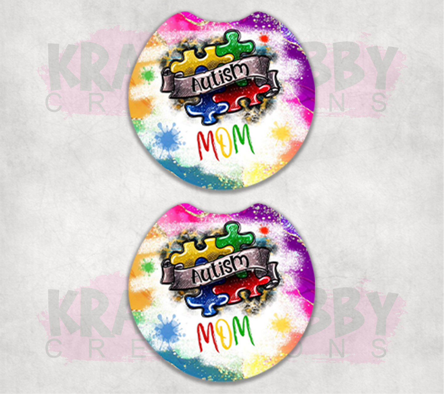 Car Coaster - Neoprene Car Coasters (2) - Autism Mom