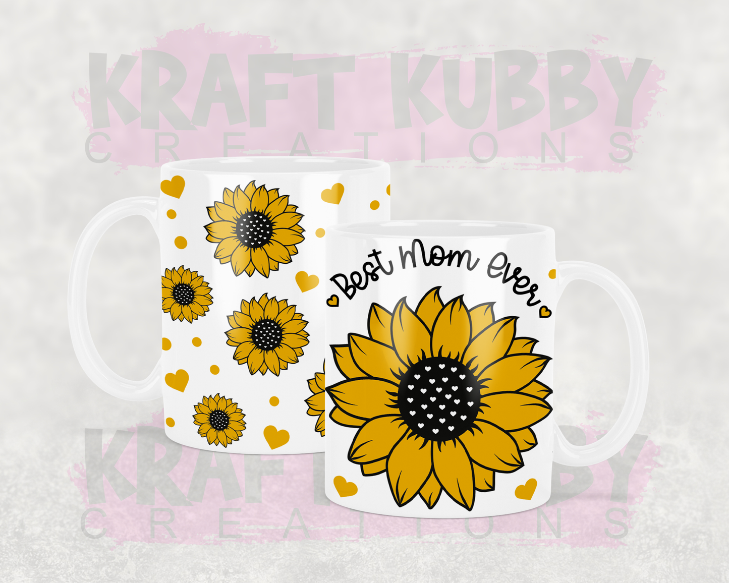 Mug - 11 oz or 15 oz | Sublimation | Best Mom Ever Sunflower