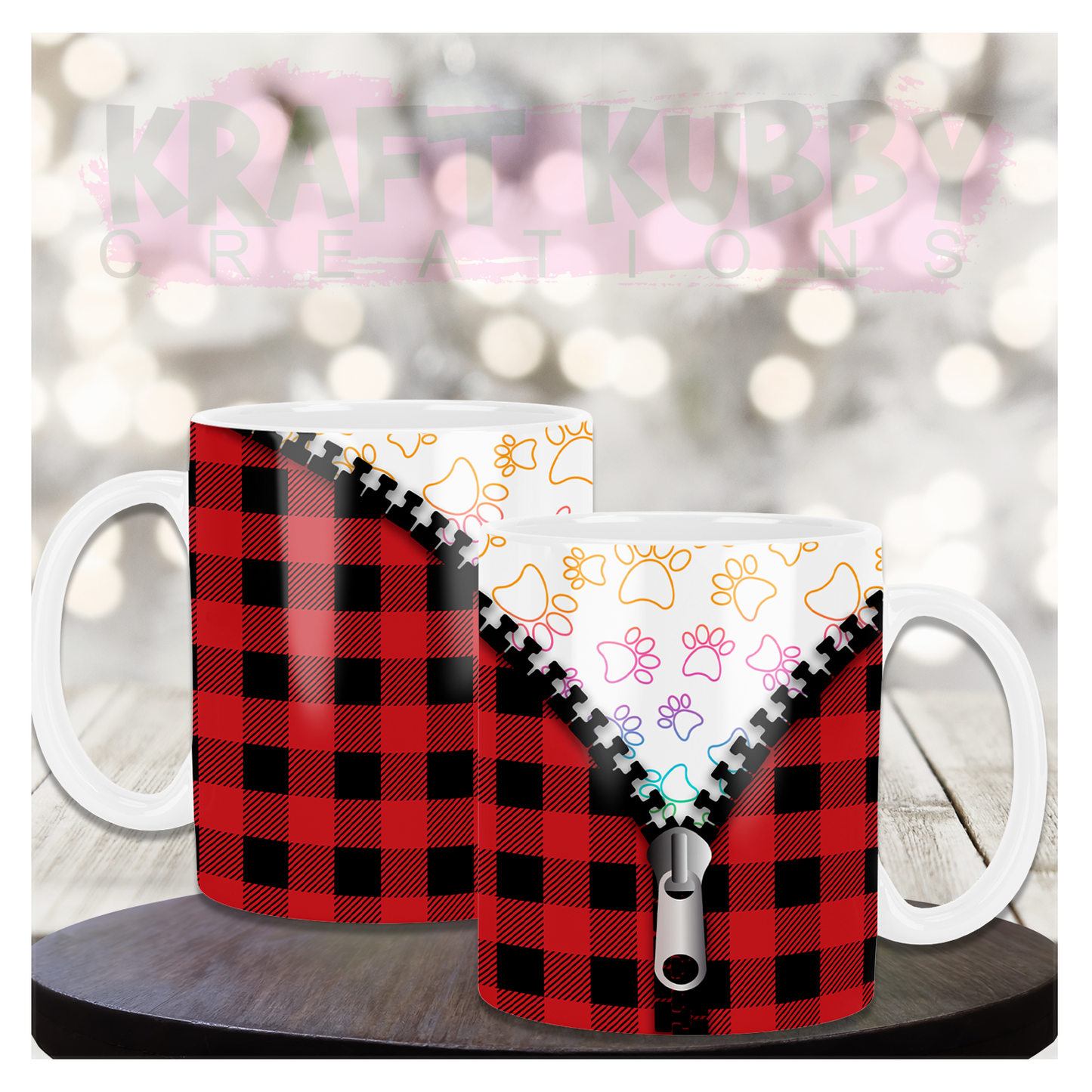 Mug - 11 oz or 15 oz | Sublimation | Buffalo Plaid