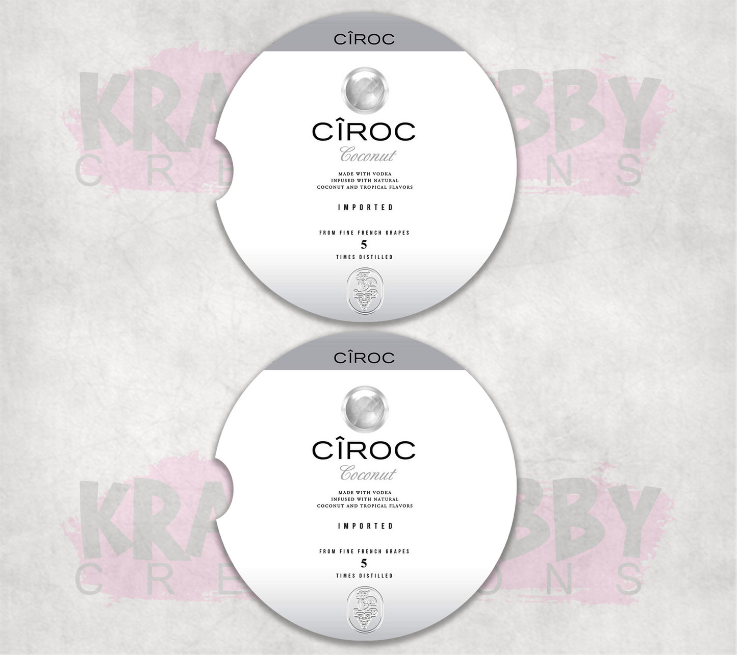 Car Coaster - Neoprene Car Coasters (2) - Ciroc