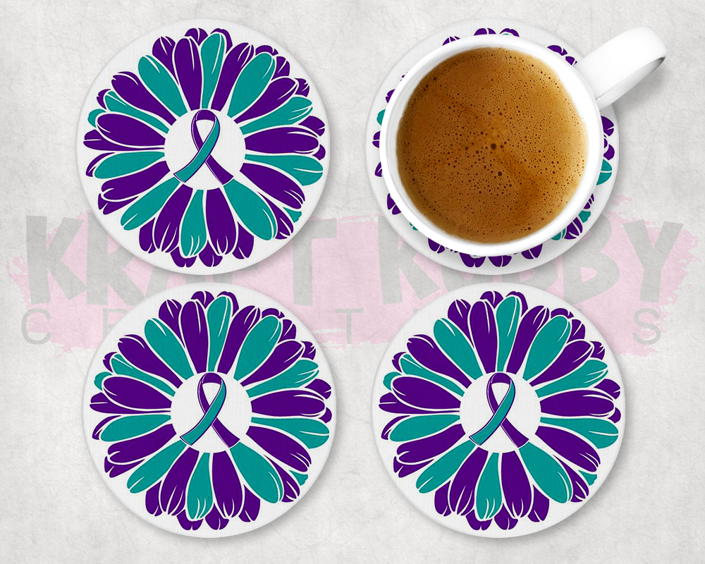 Table Coaster - Neoprene Table Coasters - DV Awareness