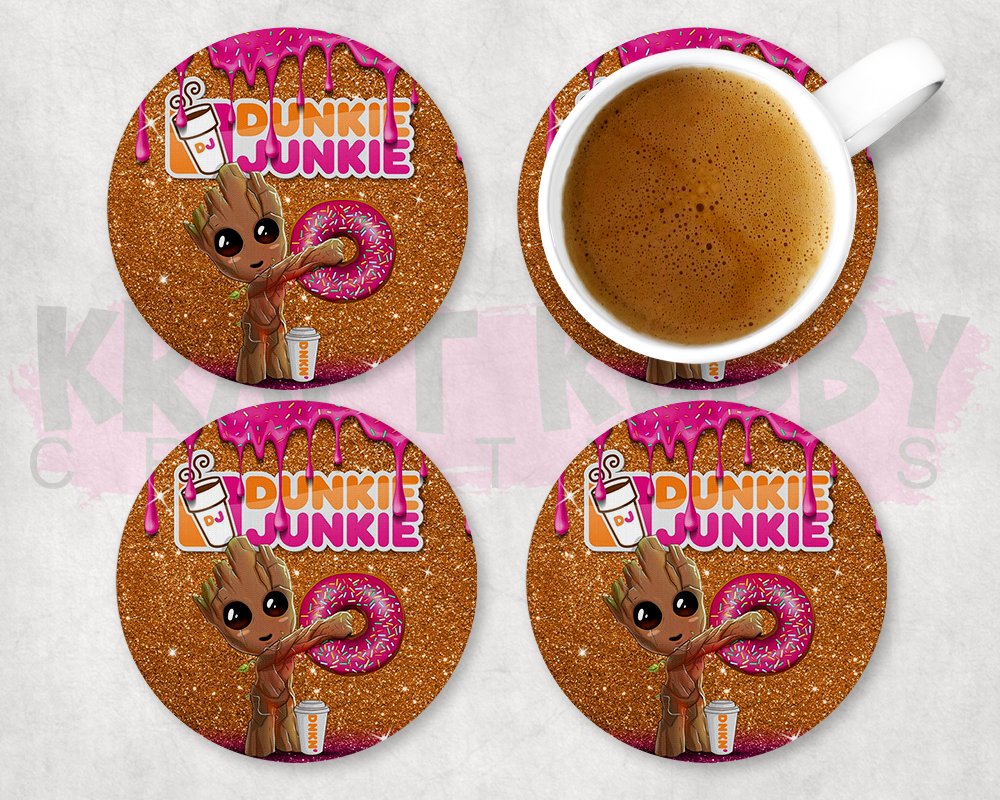 Table Coaster - Neoprene Table Coasters - Dunkie Junkie - Baby Groot