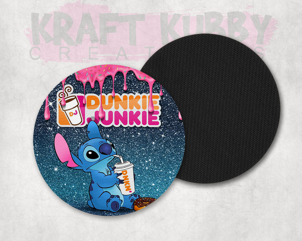 Table Coaster - Neoprene Table Coasters - Dunkie Junkie - Stitch