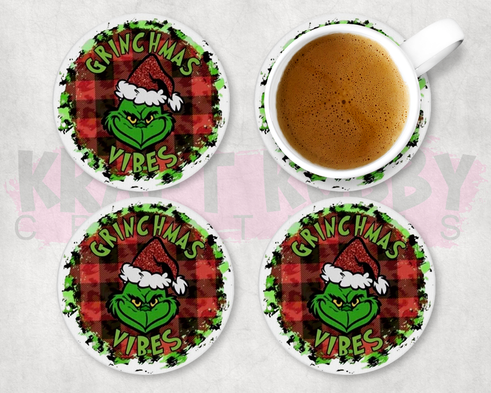 Table Coaster - Neoprene - Christmas - Grinch #3