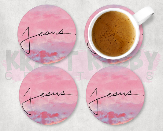 Table Coaster - Neoprene Table Coasters - Jesus