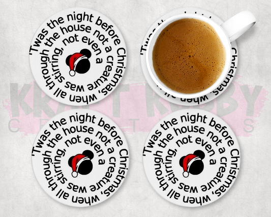 Table Coaster - Neoprene - Christmas - Night Before Christmas