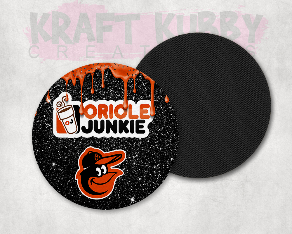 Table Coaster - Neoprene Table Coasters - Baltimore Orioles