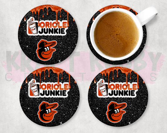 Table Coaster - Neoprene Table Coasters - Baltimore Orioles