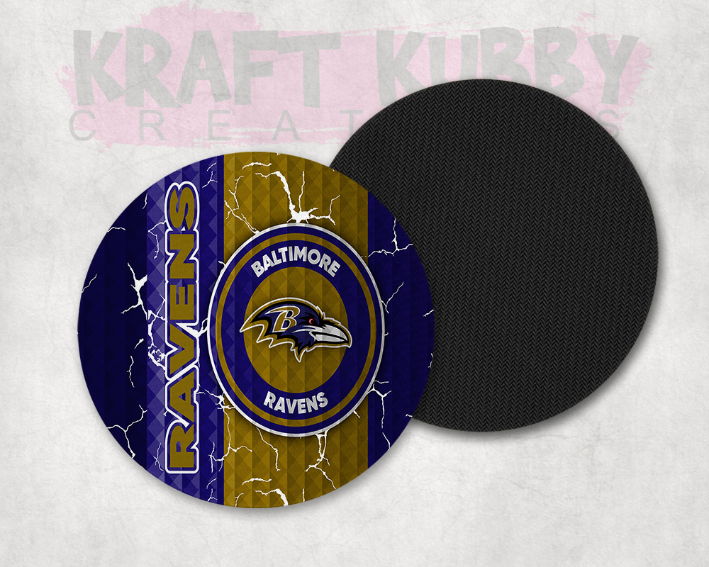 Table Coaster - Neoprene Table Coasters - Ravens
