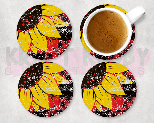 Table Coaster - Neoprene Table Coasters - Sunflowers