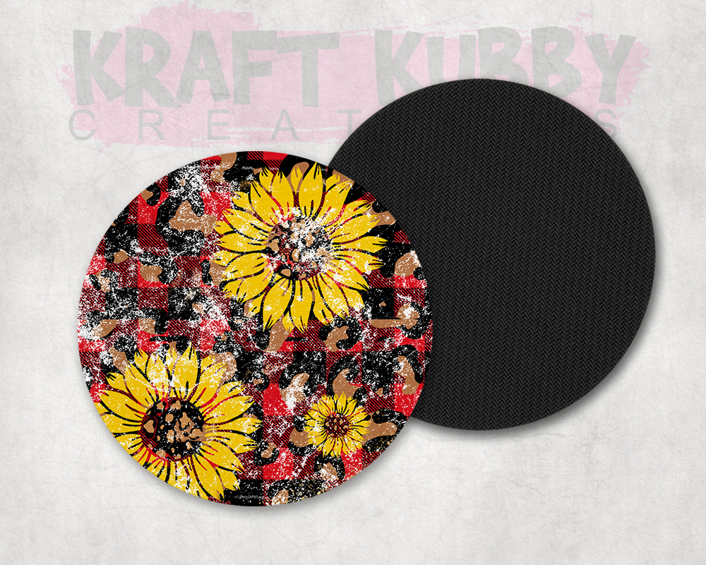 Table Coaster - Neoprene Table Coasters - Sunflowers