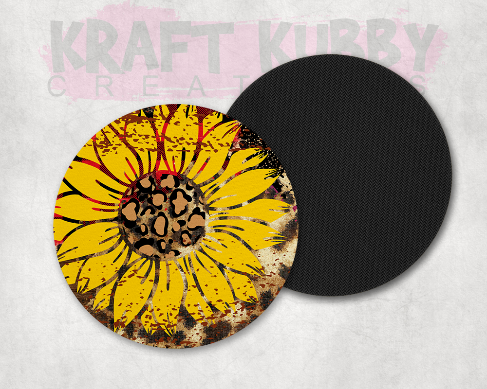 Table Coaster - Neoprene Table Coasters - Sunflowers