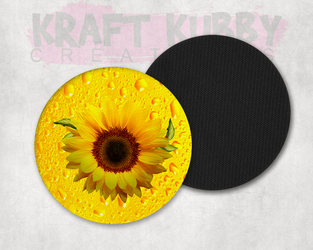 Table Coaster - Neoprene Table Coasters - Sunflowers