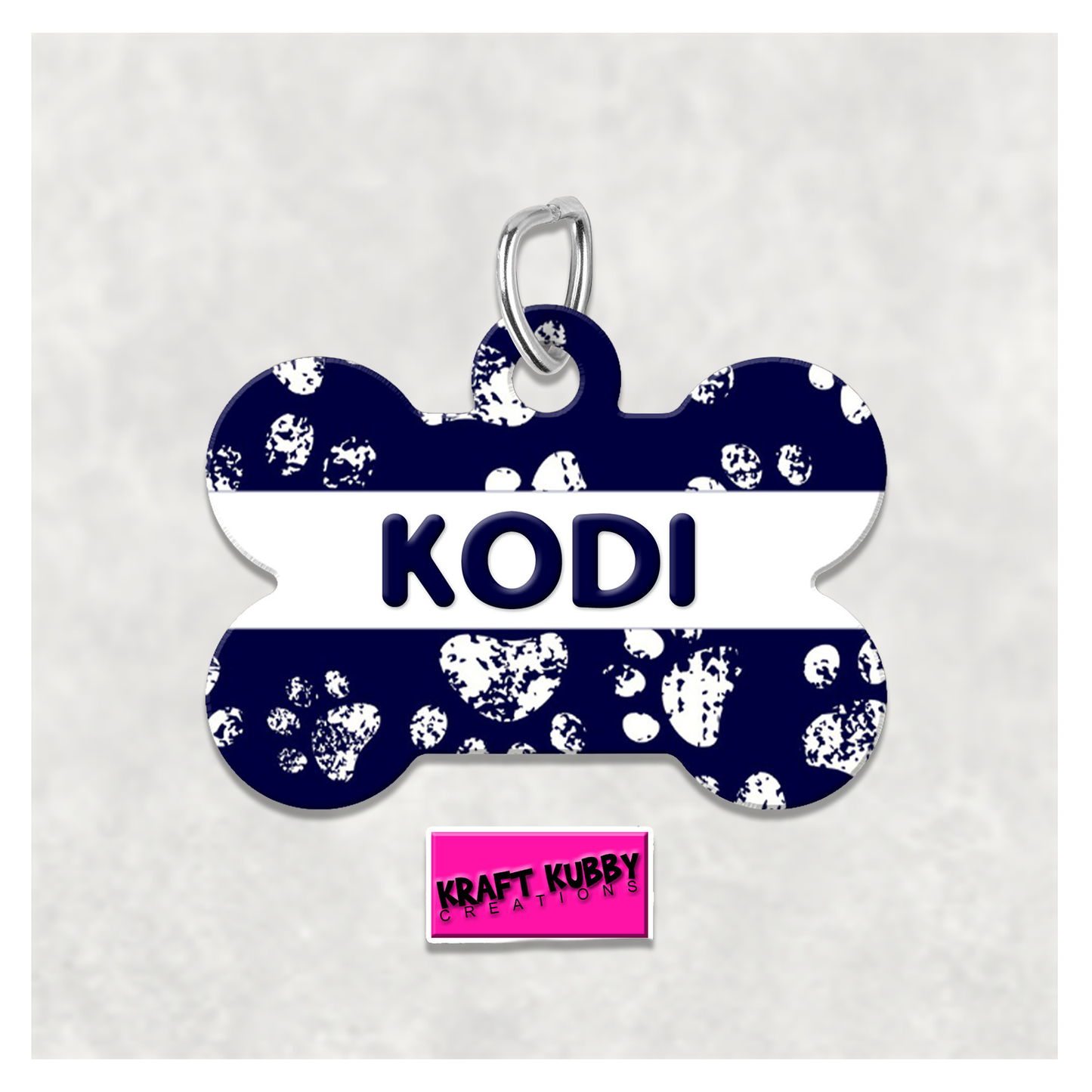 Pet Tag - Personalized Pet ID Tag - Bone Tag - Kodi