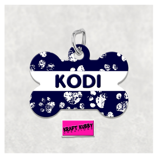 Pet Tag - Personalized Pet ID Tag - Bone Tag - Kodi
