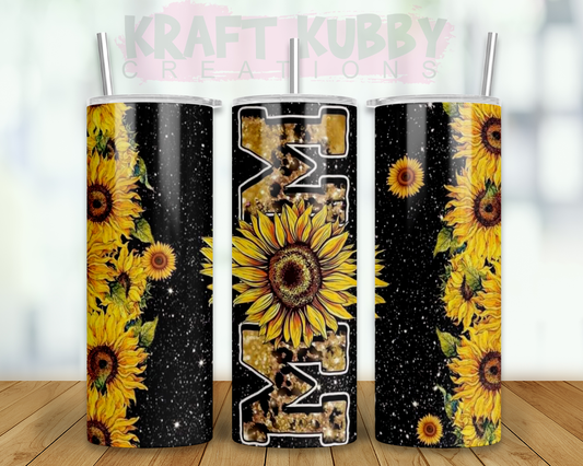 Tumbler - 20 oz - Sublimation - Mom Sunflower