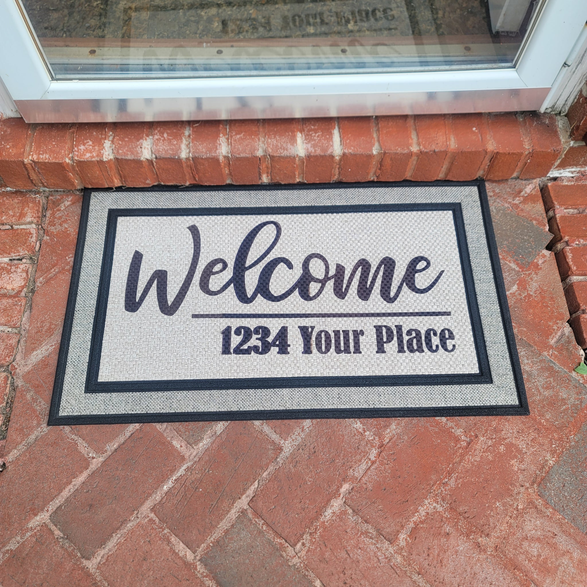 Welcome & Address Door Mat
