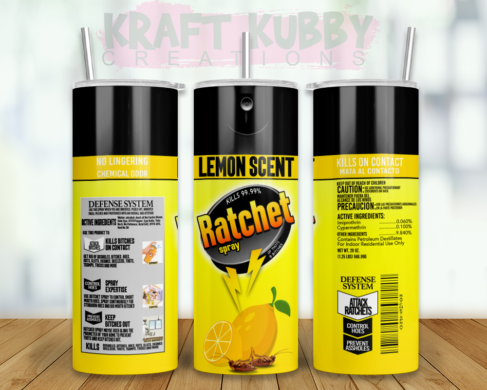 Tumbler - 20 oz - Sublimation - Ratchet (Spray Can)