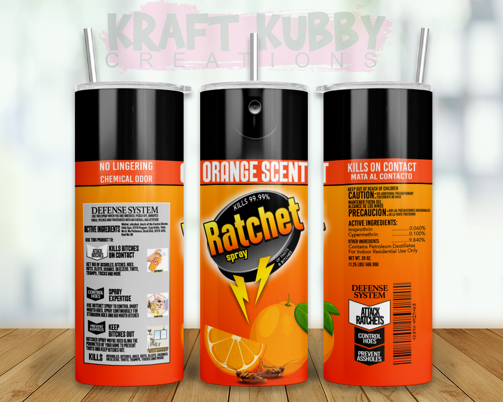 Tumbler - 20 oz - Sublimation - Ratchet (Spray Can)